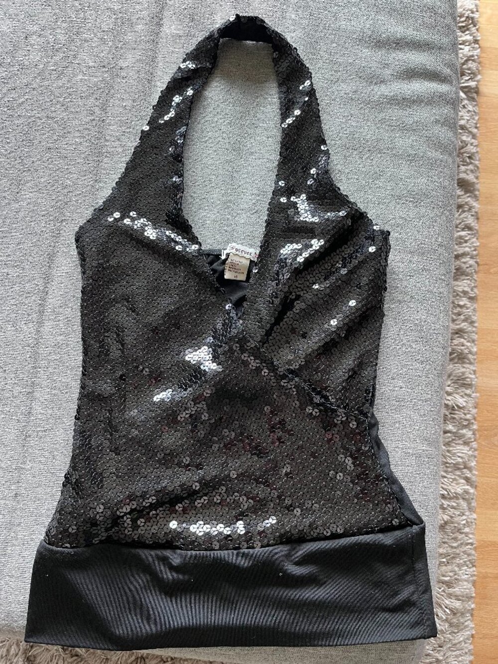 Sequined Halter Top
